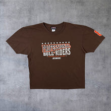 Load image into Gallery viewer, Vintage Professional Bull Riders PBR Made In Mexico Graphic Brown Cotton T-Shirt