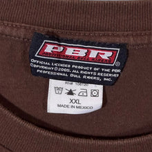 Load image into Gallery viewer, Vintage Professional Bull Riders PBR Made In Mexico Graphic Brown Cotton T-Shirt