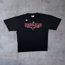 Load image into Gallery viewer, Vintage CSA NBA Chicago Bulls Basketball Logo Graphic Black Cotton T-Shirt