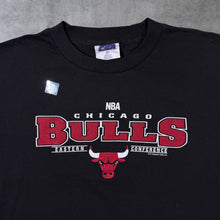 Load image into Gallery viewer, Vintage CSA NBA Chicago Bulls Basketball Logo Graphic Black Cotton T-Shirt
