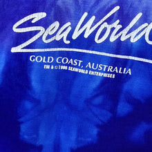Load image into Gallery viewer, Vintage Churinga (1996) "Seaworld" Australia Ocean Wildlife Tourist Blue Tie Dye T-Shirt