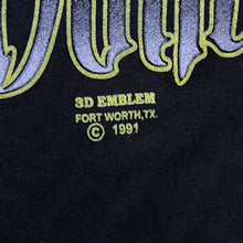 Load image into Gallery viewer, Vintage 3D Emblem "Bad To The Bone" Skull Biker Graphic Black Single Stitch T-Shirt