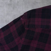 Load image into Gallery viewer, Lacoste "Regular Fit" Burgundy Black Plaid Check Long Sleeve Button-Down Shirt