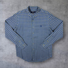 Load image into Gallery viewer, Polo Ralph Lauren Blue Multi Check Long Sleeve Button-Down Cotton Shirt