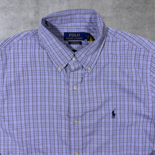 Load image into Gallery viewer, Polo Ralph Lauren "Classic Fit Performance" Blue Check Long Sleeve Button-Down Shirt