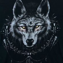 Load image into Gallery viewer, Spiral Direct Goth Wolf Dreamcatcher Moon Graphic Black T-Shirt