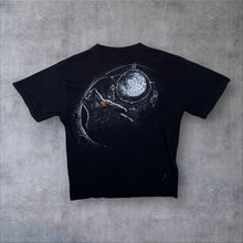 Load image into Gallery viewer, Spiral Direct Goth Wolf Dreamcatcher Moon Graphic Black T-Shirt