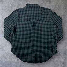 Load image into Gallery viewer, Grace & Emma Green Black Plaid Check Long Sleeve Flannel Shirt