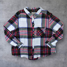 Load image into Gallery viewer, Arizona Jeans Co. "Boyfriend Fit" Multi Plaid Check Long Sleeve Flannel Shirt