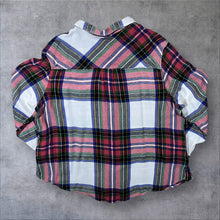 Load image into Gallery viewer, Arizona Jeans Co. "Boyfriend Fit" Multi Plaid Check Long Sleeve Flannel Shirt