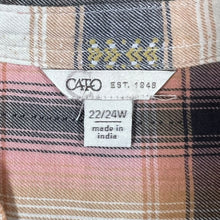 Load image into Gallery viewer, Cato Multi Plaid Check Long Sleeve Open Collar Pullover Flannel Shirt
