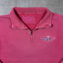 Load image into Gallery viewer, Early 00's Board Angels Kangaroo Poo Surfer Y2K Washed Red 1/4 Zip Sweatshirt