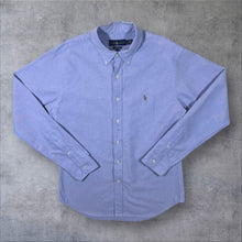 Load image into Gallery viewer, Ralph Lauren "Classic Fit" Blue Mini Logo Long Sleeve Button-Down Cotton Shirt