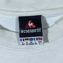 Load image into Gallery viewer, Vintage Le Coq Sportif Embroidered Logo Spellout White Distressed Sweatshirt