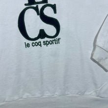 Load image into Gallery viewer, Vintage Le Coq Sportif Embroidered Logo Spellout White Distressed Sweatshirt