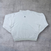 Load image into Gallery viewer, Vintage Le Coq Sportif Embroidered Logo Spellout White Distressed Sweatshirt