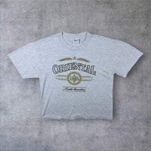 Load image into Gallery viewer, Vintage Hanes "Oriental, North Carolina" USA Tourist Graphic Grey Single Stitch T-Shirt