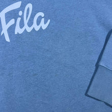 Load image into Gallery viewer, FILA Script Logo Spellout Graphic Blue Crewneck Sweatshirt