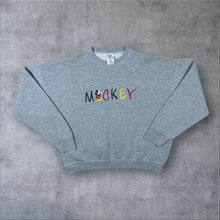 Load image into Gallery viewer, Vintage Mickey & Co. "Mickey" Disney Embroidered Grey Crewneck Sweatshirt