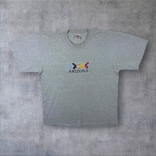 Load image into Gallery viewer, Vintage Arizona USA Embroidered Tourist Souvenir Spellout Grey Cotton T-Shirt