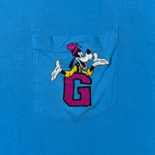 Load image into Gallery viewer, Vintage Mickey & Co. Disney Goofy Embroidered Pocket Blue Henley Button T-Shirt