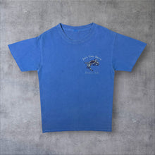 Load image into Gallery viewer, Joe's Crab Shack "Fairfax, VA" USA Tourist Spellout Graphic Blue T-Shirt