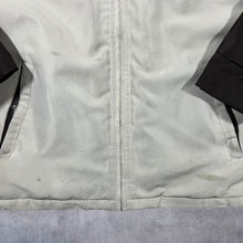 Load image into Gallery viewer, Vintage Tout Simplement Brown Cream Colour Block Padded Zip Bomber Jacket