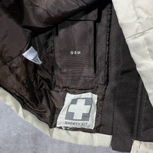 Load image into Gallery viewer, Vintage Tout Simplement Brown Cream Colour Block Padded Zip Bomber Jacket