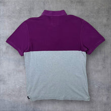 Load image into Gallery viewer, Crew Clothing Company Maroon Grey Colour Block Short Sleeve Cotton Polo Shirt