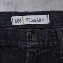 Load image into Gallery viewer, Vintage Lee Made In Mexico Classic Black Regular Fit Straight Leg Denim Jeans