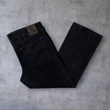 Load image into Gallery viewer, Vintage Lee Made In Mexico Classic Black Regular Fit Straight Leg Denim Jeans
