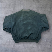 Load image into Gallery viewer, Vintage Henry Morell 100% Silk Faded Green Lightweight Zip Bomber Jacket