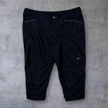 Load image into Gallery viewer, Nike Mini Swoosh Logo Black 3/4 Length Capri Pants Shorts