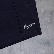 Load image into Gallery viewer, Nike Classic Embroidered Mini Swoosh Logo Black Drawstring Sweat Shorts