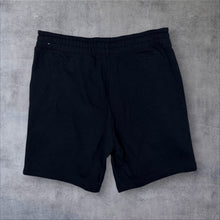 Load image into Gallery viewer, Nike Classic Embroidered Mini Swoosh Logo Black Drawstring Sweat Shorts