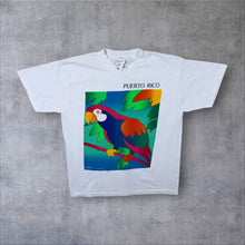 Load image into Gallery viewer, Vintage Puerto Rico Parrot Art Tourist Souvenir Graphic White T-Shirt
