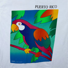 Load image into Gallery viewer, Vintage Puerto Rico Parrot Art Tourist Souvenir Graphic White T-Shirt