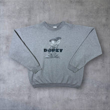 Load image into Gallery viewer, Vintage Disney Store "Dopey" Snow White Spellout Graphic Grey Sweatshirt