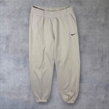 Load image into Gallery viewer, Nike Embroidered Mini Swoosh Logo Elasticated Waist Cream Joggers Sweatpants