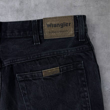 Load image into Gallery viewer, Wrangler "Regular Fit" Faded Black Straight Leg Cotton Denim Jeans