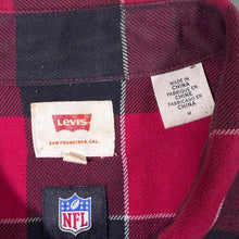 Load image into Gallery viewer, Levi's NFL Atlanta Falcons Red Black Plaid Check Long Sleeve Flannel Shirt