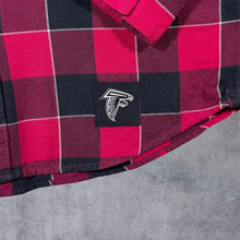 Load image into Gallery viewer, Levi's NFL Atlanta Falcons Red Black Plaid Check Long Sleeve Flannel Shirt