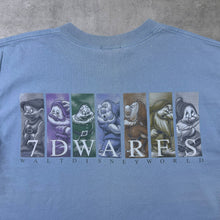 Load image into Gallery viewer, Early 00's Walt Disney World "7 Dwarfs" Snow White Graphic Blue T-Shirt