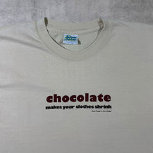 Load image into Gallery viewer, Vintage Chocolate Makes Your Clothes Shrink Slogan Graphic Cream Beige T-Shirt