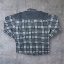 Load image into Gallery viewer, Vintage Elivya Sportswear Grey White Plaid Check Long Sleeve Cotton Shirt