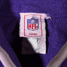 Load image into Gallery viewer, NFL Baltimore Ravens Purple Embroidered Football 1/4 Zip Fleece Sweatshirt