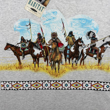 Load image into Gallery viewer, Vintage Habitat (1991) Native American Horse Eagle Wildlife Graphic Grey T-Shirt