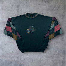 Load image into Gallery viewer, Vintage The Sweater Shop "Golf" Embroidered Argyle Check Acrylic Knit Jumper