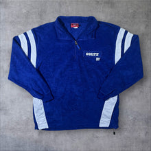 Load image into Gallery viewer, NFL Indianapolis Colts Football Embroidered Patch Logo Blue 1/4 Zip Fleece Sweatshirt