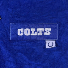 Load image into Gallery viewer, NFL Indianapolis Colts Football Embroidered Patch Logo Blue 1/4 Zip Fleece Sweatshirt
